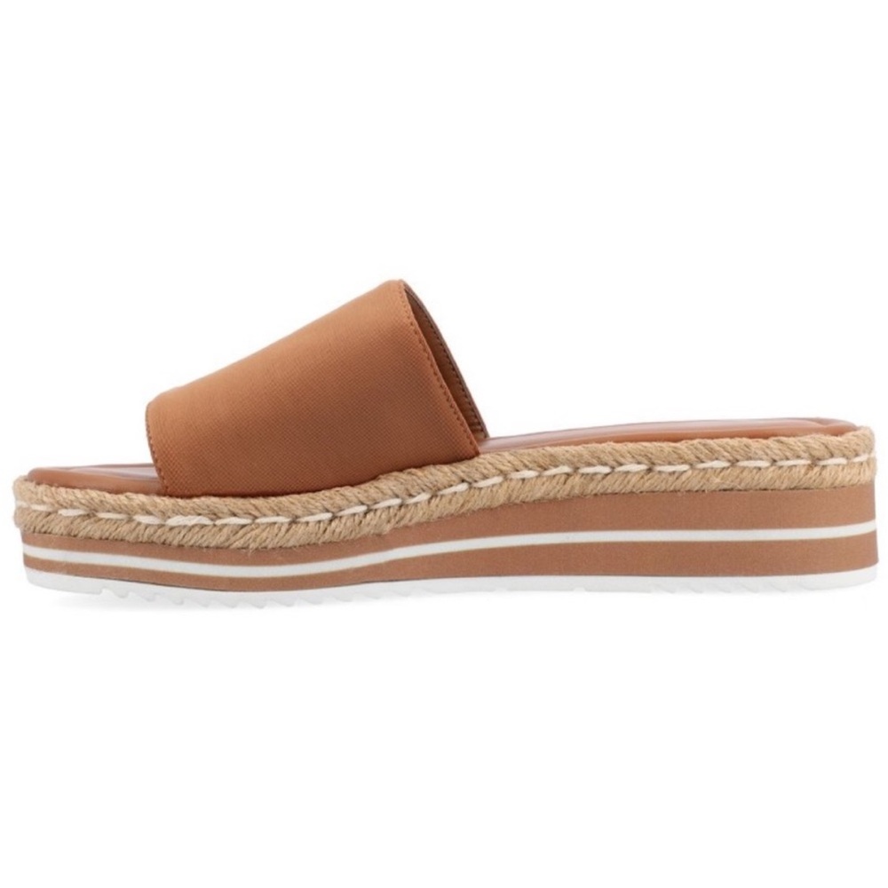 ⭐️ NWT Journee Collection Rosey Wedge Heel Platform Espadrille Sandals in Tan